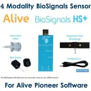 4 Modailty Biofeedback Sensor for Alive Somatic Vision software for PC and Mac