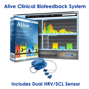 Alive Clinical Biofeedback Dual SCL and HRV Sensor System